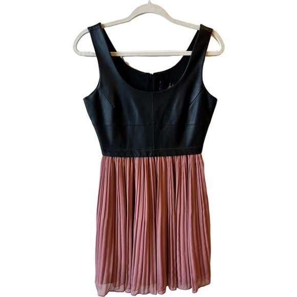 Jack by BB Dakota Faux Leather and Chiffon Dress Size 2. - Picture 6 of 8